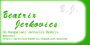 beatrix jerkovics business card